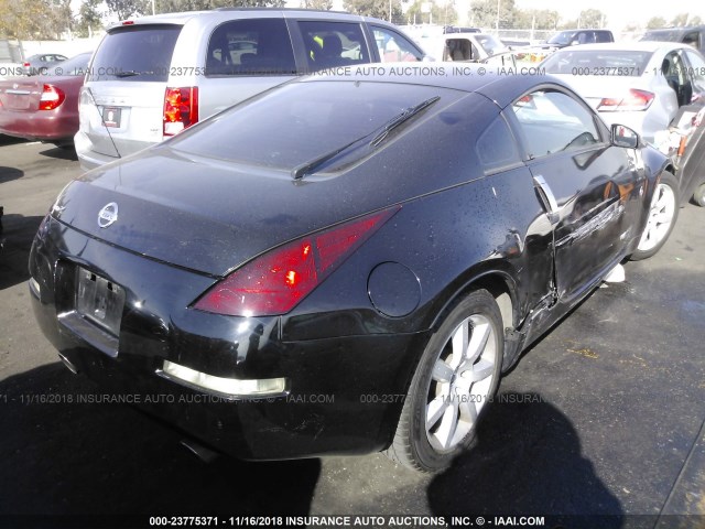 JN1AZ34D64T163266 - 2004 NISSAN 350Z COUPE BLACK photo 4