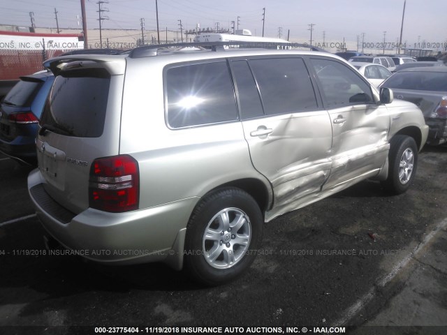 JTEHF21A720090122 - 2002 TOYOTA HIGHLANDER LIMITED TAN photo 4