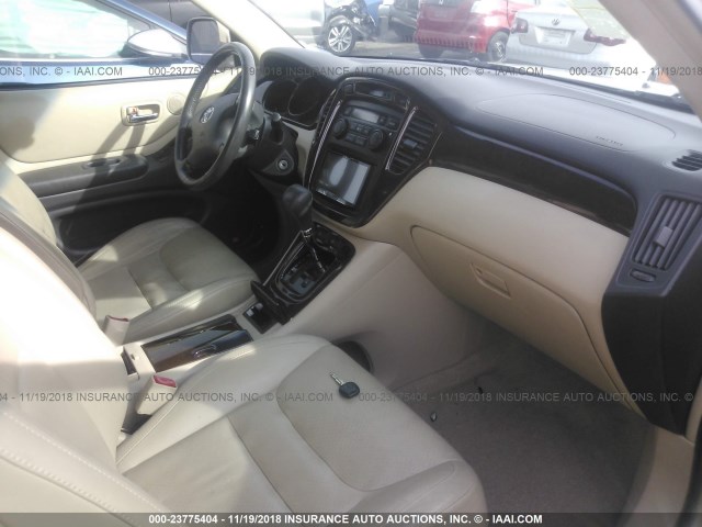 JTEHF21A720090122 - 2002 TOYOTA HIGHLANDER LIMITED TAN photo 5