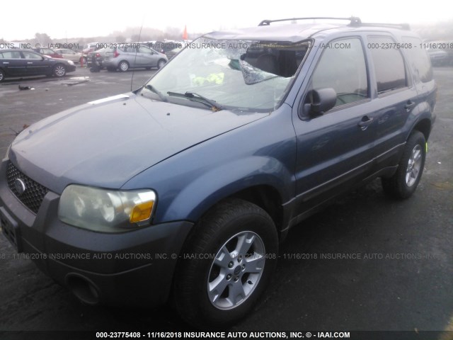 1FMYU03155KA48905 - 2005 FORD ESCAPE XLT BLUE photo 2