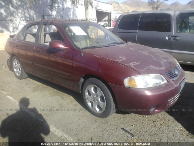 3N1CB51D23L704619 - 2003 NISSAN SENTRA XE/GXE MAROON photo 1