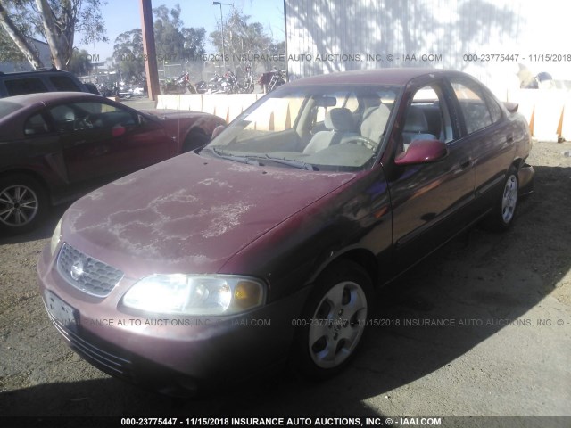 3N1CB51D23L704619 - 2003 NISSAN SENTRA XE/GXE MAROON photo 2