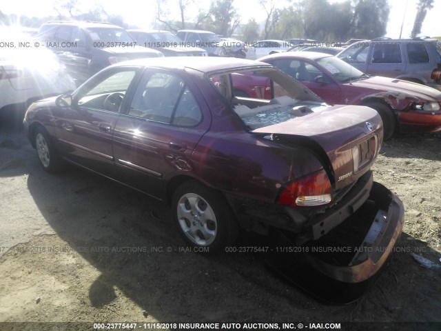 3N1CB51D23L704619 - 2003 NISSAN SENTRA XE/GXE MAROON photo 3