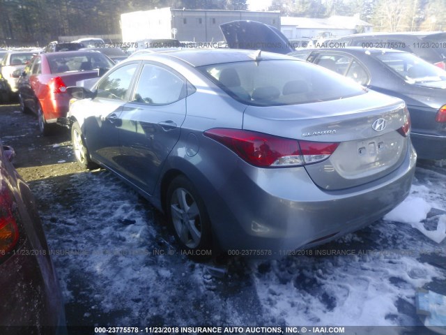 KMHDH4AE6DU684736 - 2013 HYUNDAI ELANTRA GLS/LIMITED SILVER photo 3