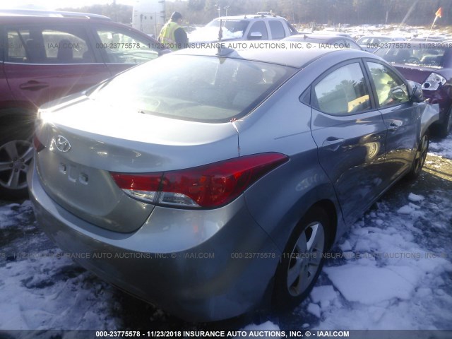 KMHDH4AE6DU684736 - 2013 HYUNDAI ELANTRA GLS/LIMITED SILVER photo 4