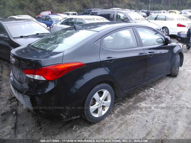 5NPDH4AE3DH410649 - 2013 HYUNDAI ELANTRA GLS/LIMITED BLACK photo 4