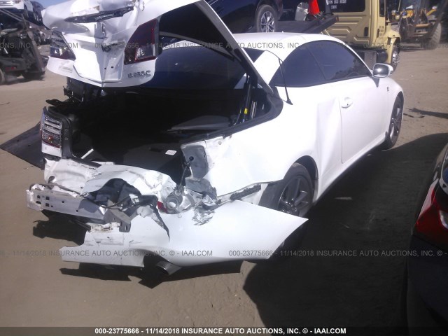 JTHFF2C23D2527198 - 2013 LEXUS IS 250 WHITE photo 4