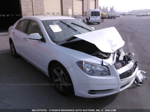 1G1ZC5E00CF287497 - 2012 CHEVROLET MALIBU 1LT WHITE photo 1