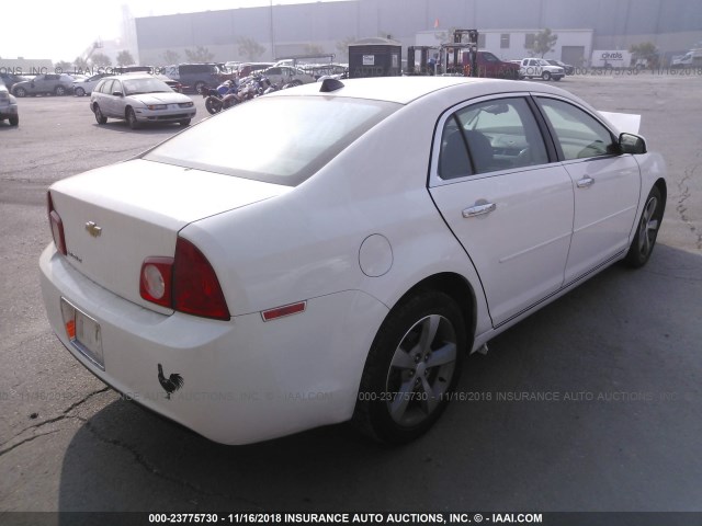 1G1ZC5E00CF287497 - 2012 CHEVROLET MALIBU 1LT WHITE photo 4