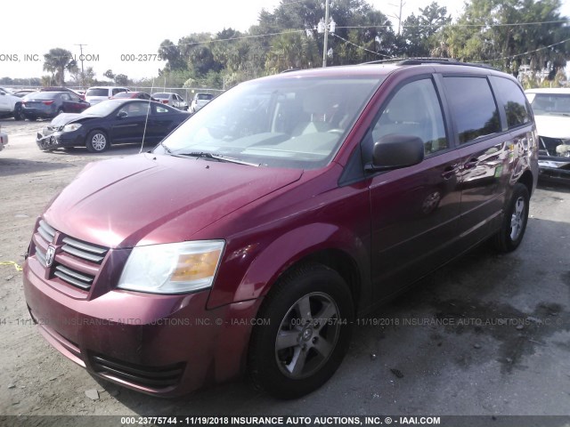 2D4RN3D15AR332300 - 2010 DODGE GRAND CARAVAN HERO RED photo 2