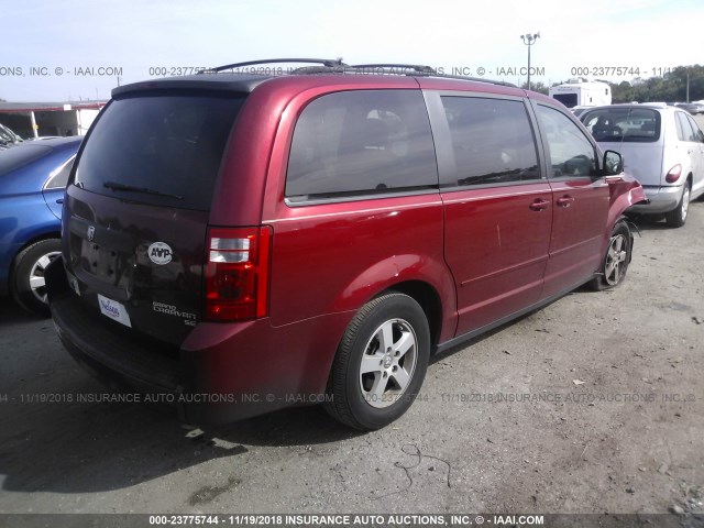 2D4RN3D15AR332300 - 2010 DODGE GRAND CARAVAN HERO RED photo 4