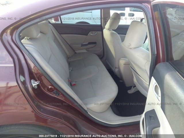 19XFB2F50CE085792 - 2012 HONDA CIVIC LX MAROON photo 8