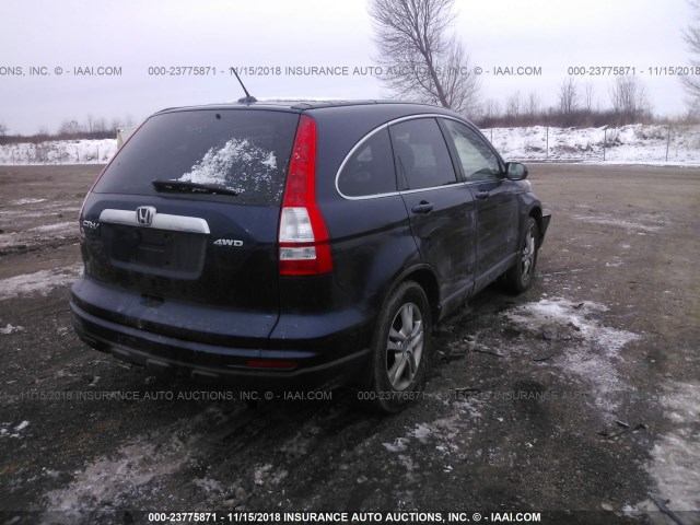 JHLRE4H78BC021927 - 2011 HONDA CR-V EXL BLUE photo 4