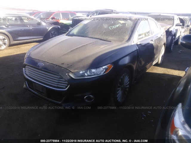 3FA6P0D99DR254140 - 2013 FORD FUSION TITANIUM BLACK photo 2