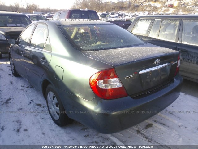 4T1BE32K33U782586 - 2003 TOYOTA CAMRY LE/XLE/SE GREEN photo 3