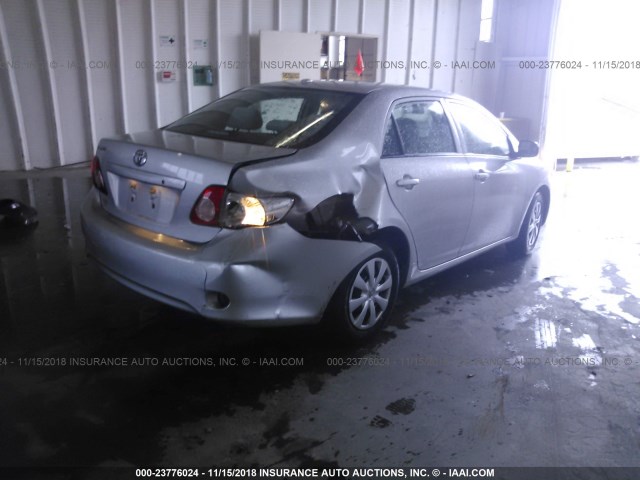 1NXBU4EE4AZ306794 - 2010 TOYOTA COROLLA S/LE/XLE SILVER photo 4