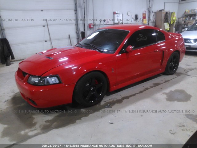 1FAFP42R83F437003 - 2003 FORD MUSTANG MACH I RED photo 2