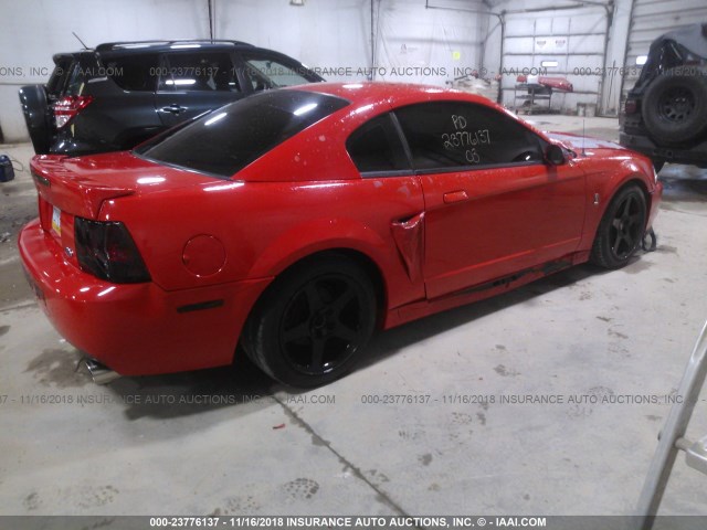 1FAFP42R83F437003 - 2003 FORD MUSTANG MACH I RED photo 4