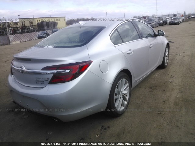 2G4GT5GXXG9142308 - 2016 BUICK REGAL PREMIUM SILVER photo 4