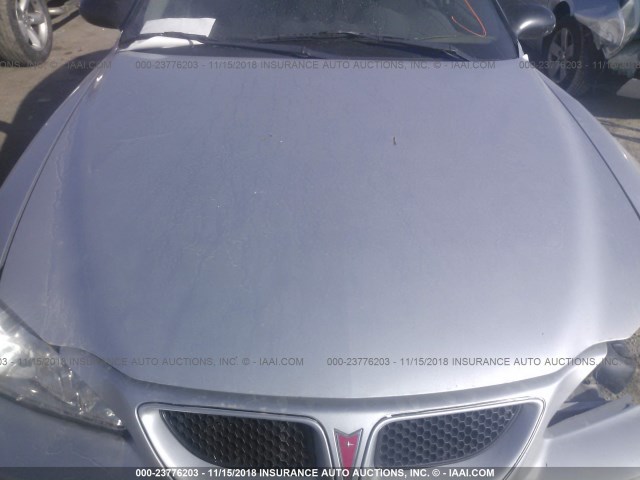 1G2NF52E74M670965 - 2004 PONTIAC GRAND AM SE1 SILVER photo 10