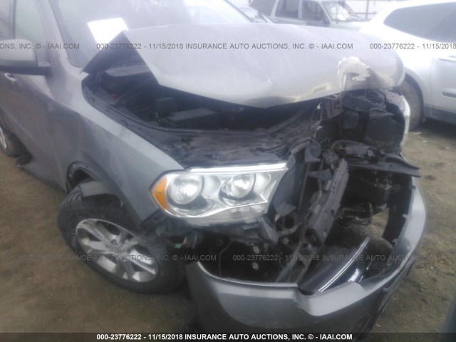 1C4RDJAG4CC144067 - 2012 DODGE DURANGO SXT GRAY photo 6