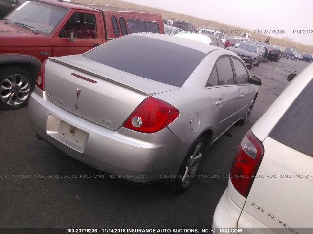 1G2ZH58N174243014 - 2007 PONTIAC G6 GT SILVER photo 4