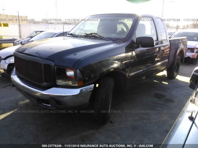 1FTNX20L22EC32693 - 2002 FORD F250 SUPER DUTY BLACK photo 2