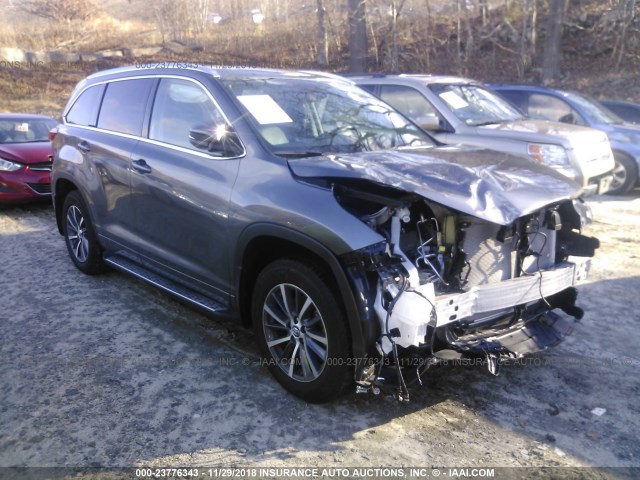 5TDJZRFH4JS538100 - 2018 TOYOTA HIGHLANDER SE/XLE GRAY photo 1