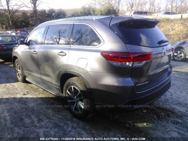 5TDJZRFH4JS538100 - 2018 TOYOTA HIGHLANDER SE/XLE GRAY photo 3