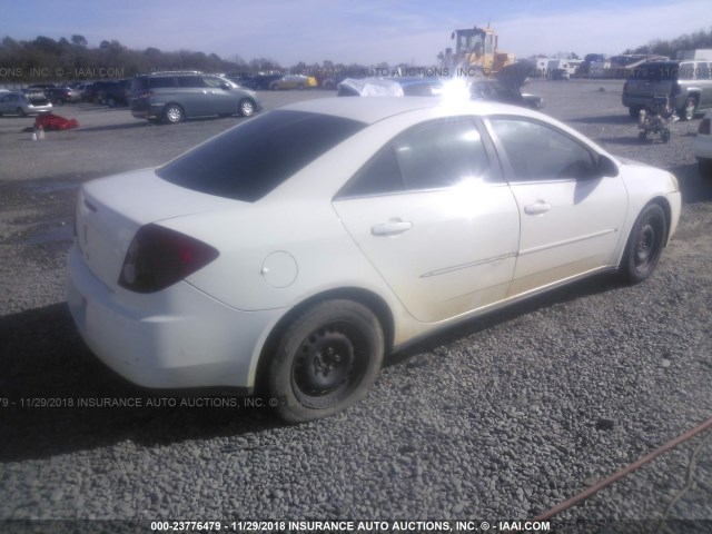 1G2ZF55B264198180 - 2006 PONTIAC G6 SE WHITE photo 4