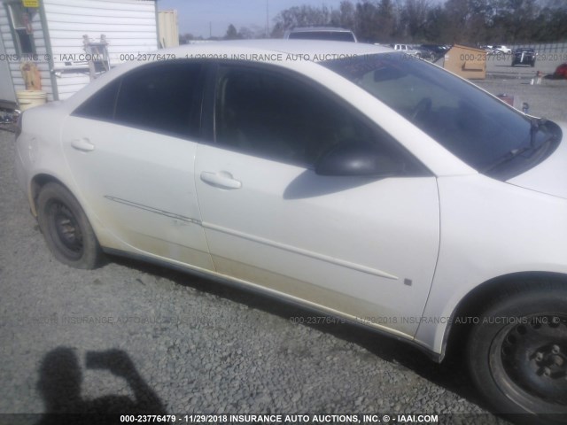 1G2ZF55B264198180 - 2006 PONTIAC G6 SE WHITE photo 6