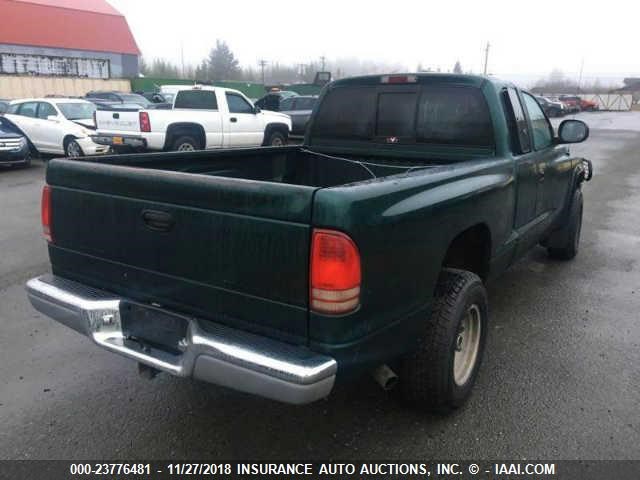 1B7GG22Y2XS159626 - 1999 DODGE DAKOTA GREEN photo 4