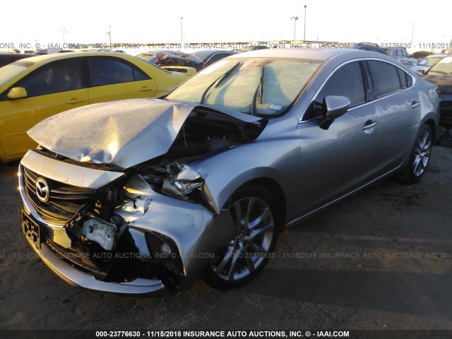 JM1GJ1W67E1122272 - 2014 MAZDA 6 GRAND TOURING SILVER photo 2