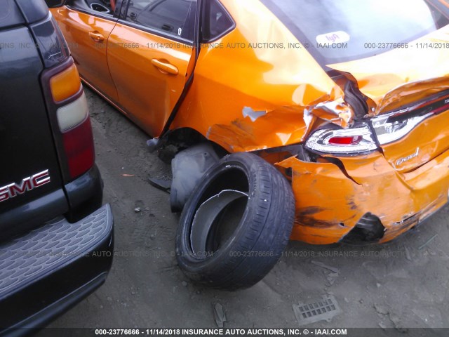 1C3CDFBA4DD338420 - 2013 DODGE DART SXT ORANGE photo 6