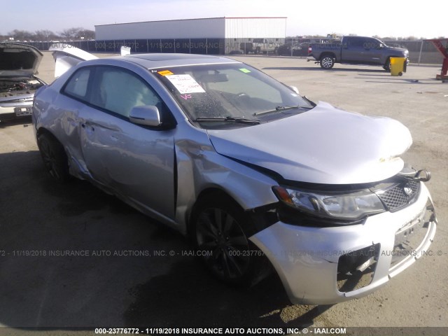 KNAFW6A36B5364205 - 2011 KIA FORTE SX SILVER photo 1