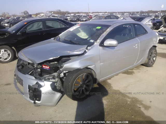 KNAFW6A36B5364205 - 2011 KIA FORTE SX SILVER photo 2