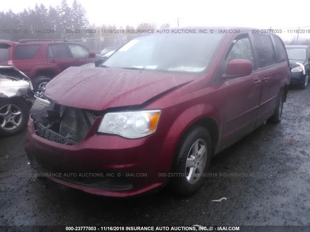 2D4RN3DG5BR618282 - 2011 DODGE GRAND CARAVAN MAINSTREET RED photo 2