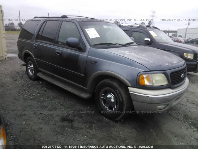 1FMRU17W61LA31521 - 2001 FORD EXPEDITION EDDIE BAUER BLUE photo 1