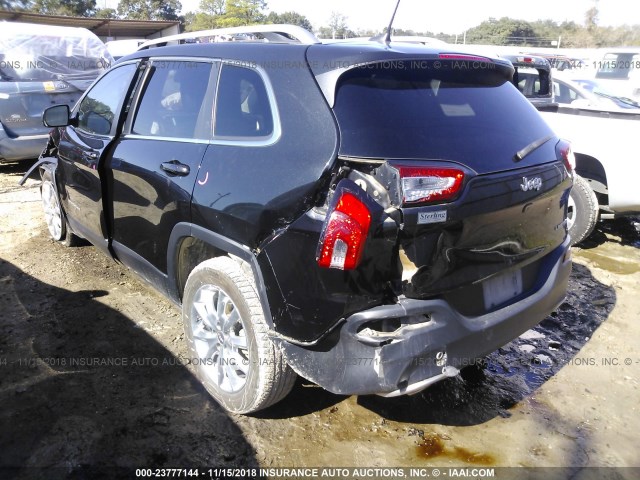 1C4PJLDB6GW207055 - 2016 JEEP CHEROKEE LIMITED BLACK photo 3