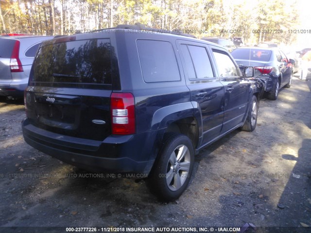 1C4NJPFBXCD548363 - 2012 JEEP PATRIOT LATITUDE BLACK photo 4