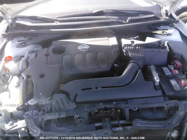 1N4AL2AP8CN569436 - 2012 NISSAN ALTIMA S WHITE photo 10