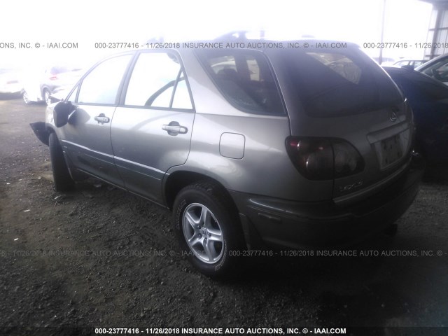 JT6HF10U9Y0100272 - 2000 LEXUS RX 300 BEIGE photo 3