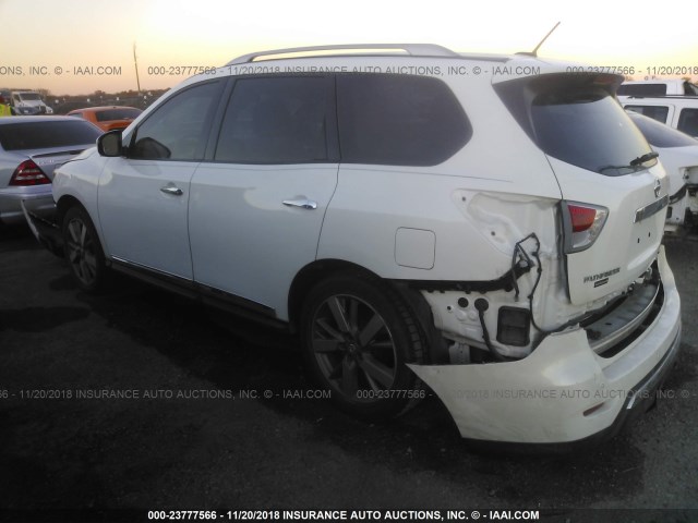 5N1AR2MN4DC652731 - 2013 NISSAN PATHFINDER S/SV/SL/PLATINUM WHITE photo 3