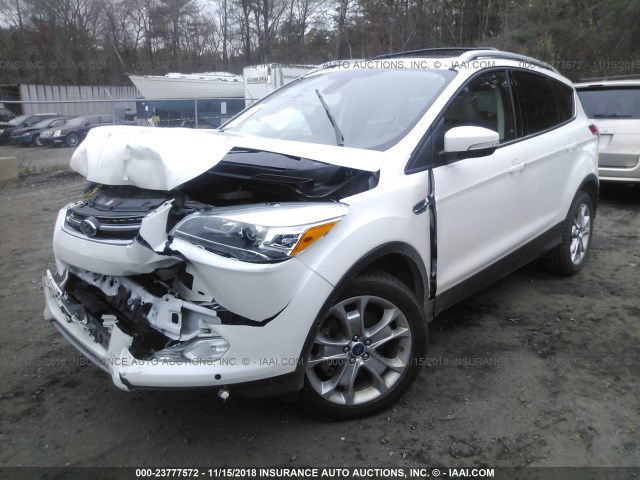 1FMCU9JX3EUB74822 - 2014 FORD ESCAPE TITANIUM WHITE photo 2