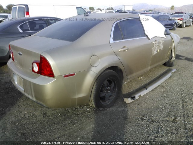 1G1ZG57B78F236752 - 2008 CHEVROLET MALIBU LS 金色 照片 4