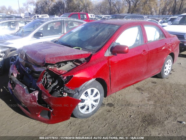 5YFBU4EE2DP115932 - 2013 TOYOTA COROLLA S/LE RED photo 2