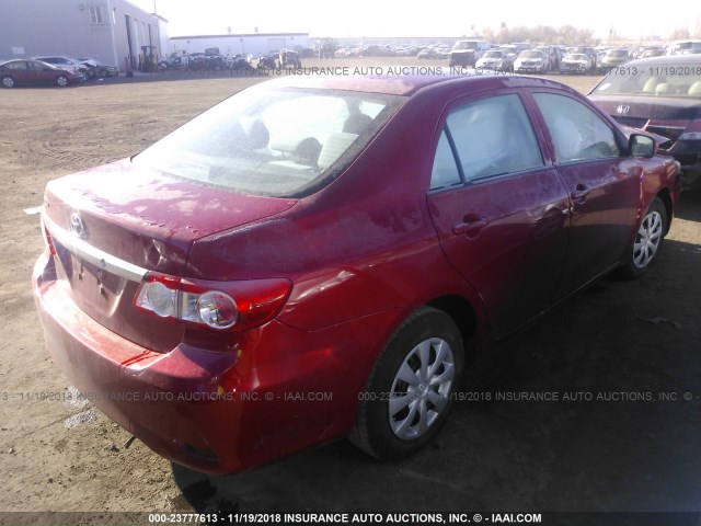 5YFBU4EE2DP115932 - 2013 TOYOTA COROLLA S/LE RED photo 4