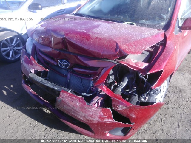 5YFBU4EE2DP115932 - 2013 TOYOTA COROLLA S/LE RED photo 6