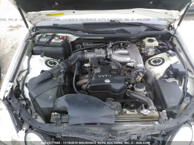 JT8BD68S2X0048615 - 1999 LEXUS GS 300 WHITE photo 10