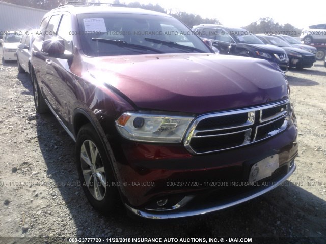 1C4RDHDG6EC975061 - 2014 DODGE DURANGO LIMITED RED photo 1